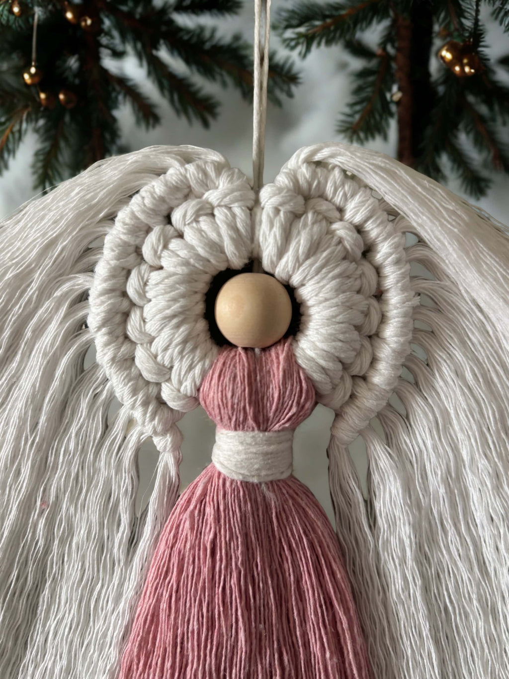 ANGE DECORATIF en macramé