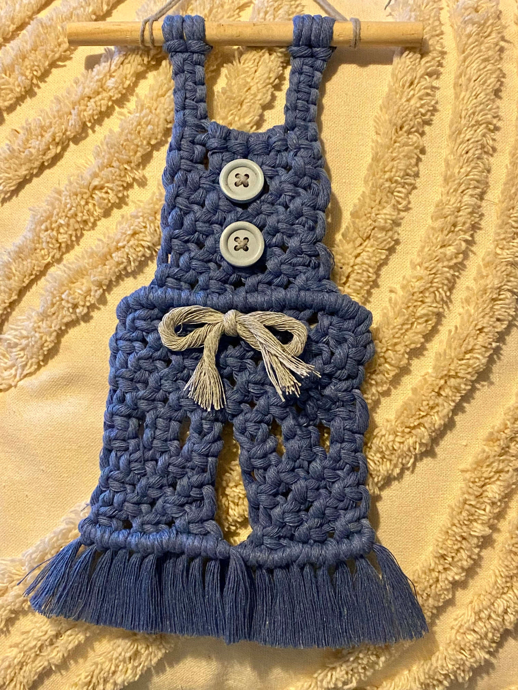SALOPETTE EN MACRAME - Décoration chambre d'enfant