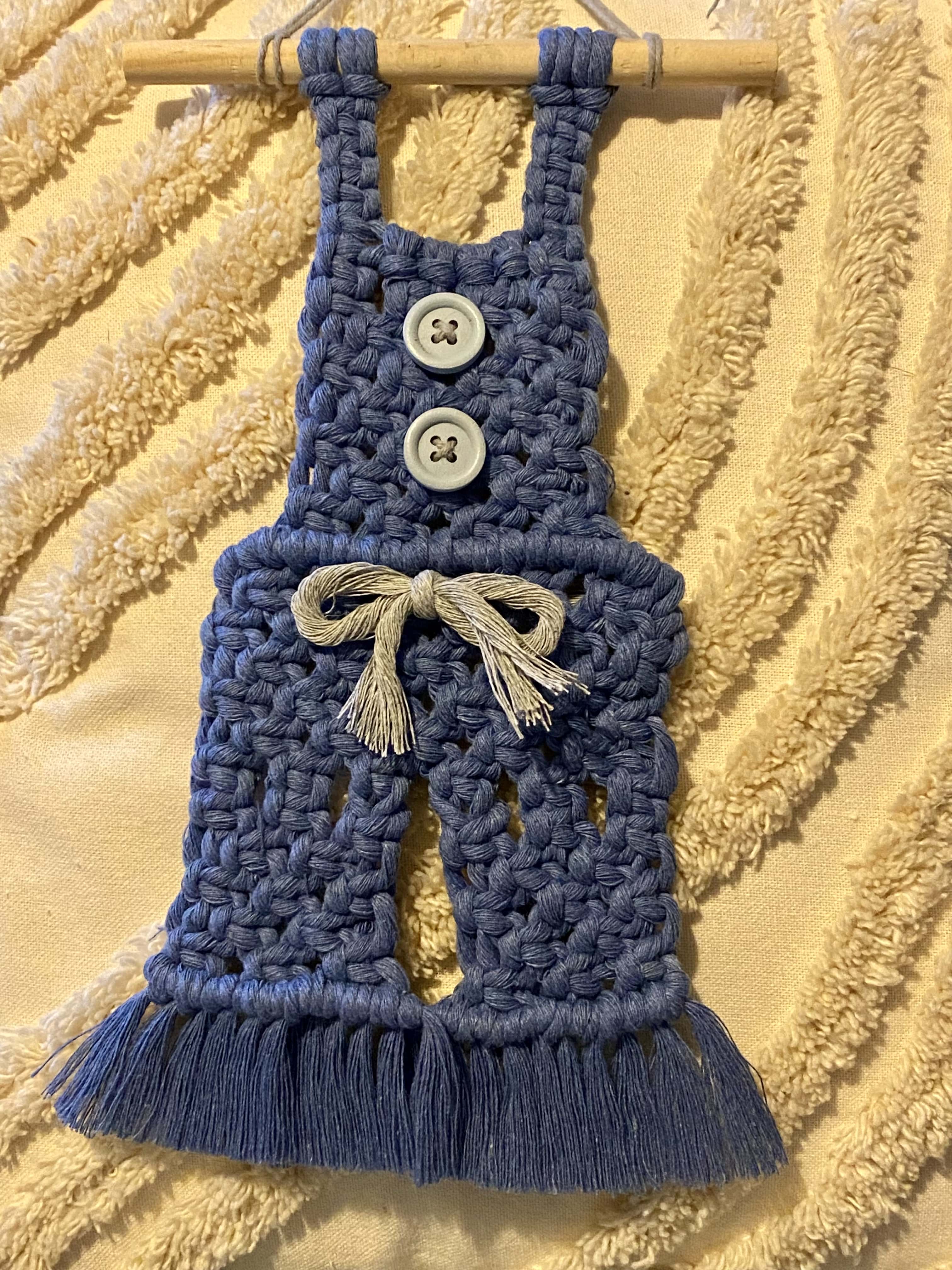 SALOPETTE EN MACRAME - Décoration chambre d'enfant