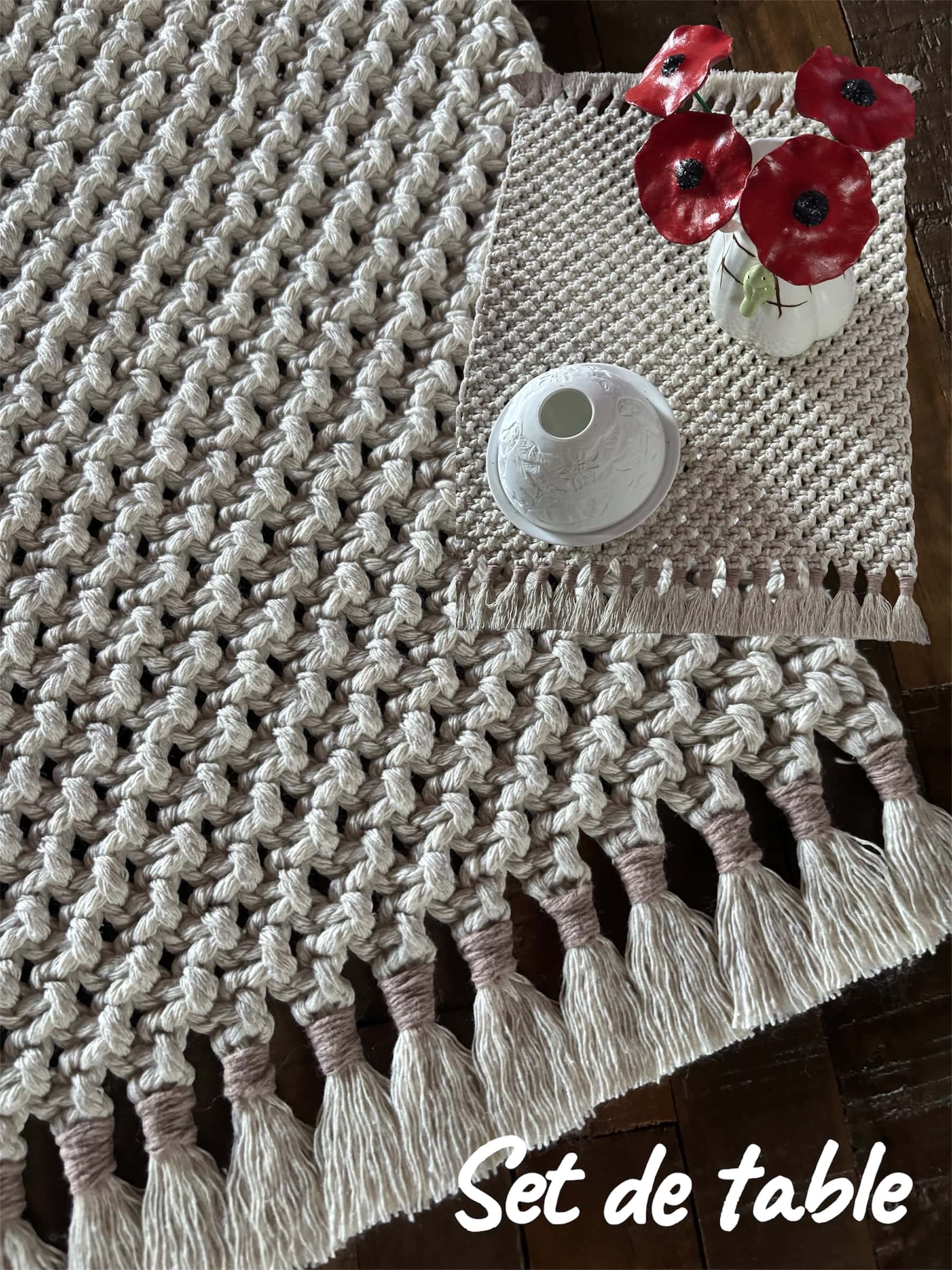 SET DE TABLE macramé
