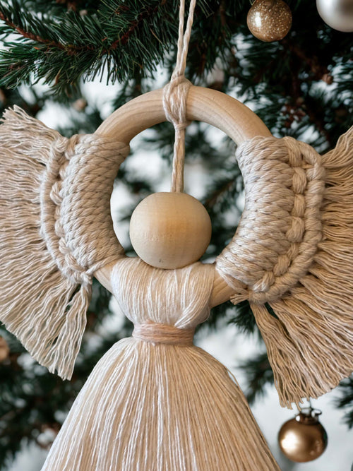 ANGE en macramé, décoration de Noël