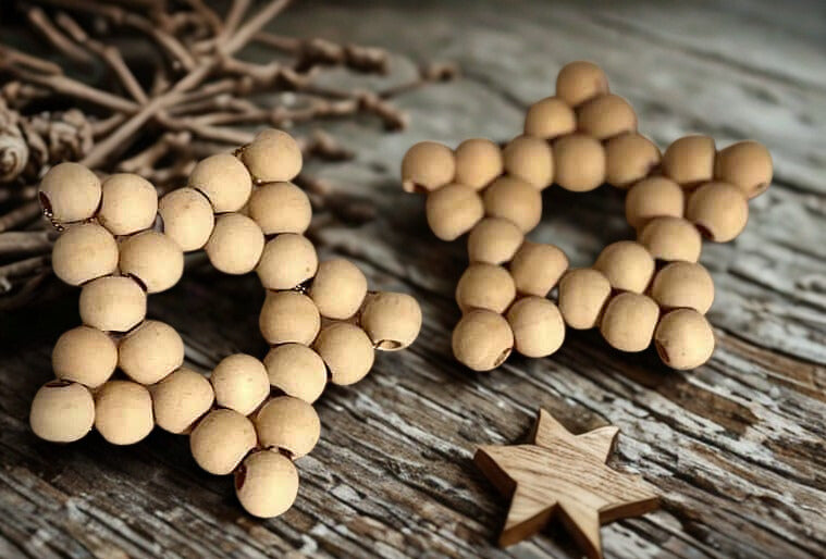 ETOILE en perles de bois